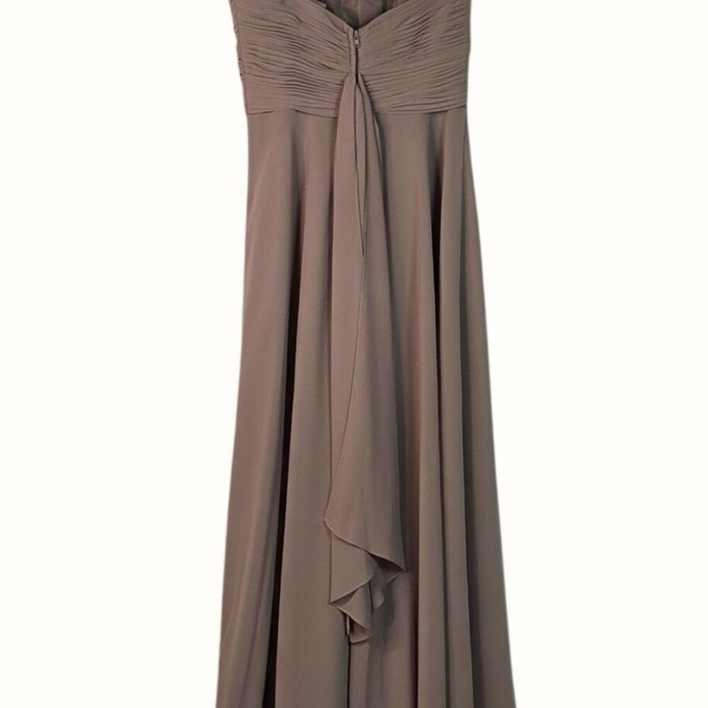 Allure Bridals Stone One Shoulder Sweetheart Long Bridesmaid Gown Women's Size 4 - Picture 4 of 8